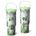 thumbnail image 1 of 30 Oz Tumbler Cactus Green Tumbler with Lid and Straw, Birthday Gift Cup for Friend Women Men Coffee Travel Mug Thanksgiving Day Halloween Christmas Gift Water Bottle, 1 of 7