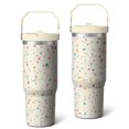 thumbnail image 1 of 30 Oz Tumbler Colored Fragments Tumbler with Lid and Straw, Birthday Gift Cup for Friend Women Men Coffee Travel Mug Thanksgiving Day Halloween Christmas Gift Water Bottle, 1 of 7