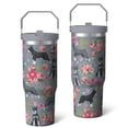thumbnail image 1 of 30 Oz Tumbler Grey Dog Tumbler with Lid and Straw, Birthday Gift Cup for Friend Women Men Coffee Travel Mug Thanksgiving Day Halloween Christmas Gift Water Bottle, 1 of 7