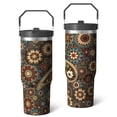 thumbnail image 1 of 30 Oz Tumbler with Handle, Leak Resistant Insulated Travel Cups Paisley Design Travel Coffee Mug Western Travel Accessories Home Decor Gifts for Hot and Cold Drinks, 1 of 7