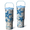 thumbnail image 1 of 30 Oz Tumbler with Handle, Leak Resistant Insulated Travel Cups Starfish Travel Coffee Mug Western Travel Accessories Sports Watching Gifts for Coffee or Tea, 1 of 7