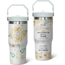 30 Oz Tumbler with Handle and Straw, Double Wall Coffee Travel Mug Spill Proof Leak Proof, Reusable Insulated Water Bottle 30 Oz, Stainless Steel Cup with Handle and Straw Gifts for Women