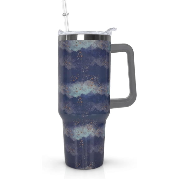 30 Oz Tumbler with Handle and Straw Insulated Double Walled Stainless Steel Travel Mug Gift Box Reusable Tumbler Coffee Travel Mug for Office Portable Insulated Beer Cup for Hot & Cold Drinks