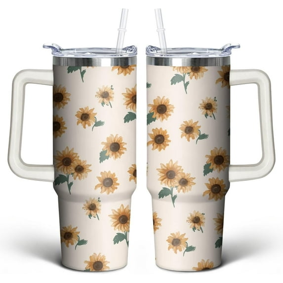 30 Oz Tumbler with Handle and Straw Insulated Double Walled Stainless Steel Travel Mug Gift Box Reusable Tumbler Coffee Travel Mug for Office Portable Insulated Beer Cup for Hot & Cold Drinks