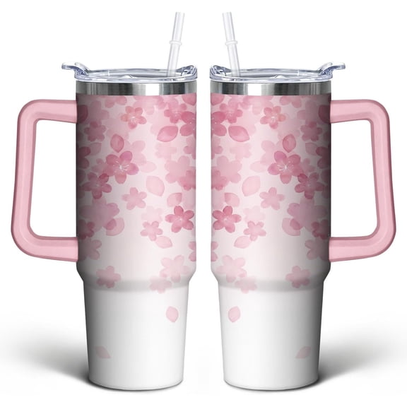 30 Oz Tumbler with Handle and Straw Insulated Double Walled Stainless Steel Travel Mug Gift Box Reusable Tumbler Coffee Travel Mug for Office Portable Insulated Beer Cup for Hot & Cold Drinks