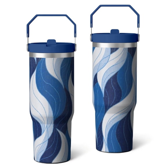 30 Oz Tumbler Marble Geometric Flowers Tumbler with Lid and Straw, Birthday Gift Cup for Friend Women Men Coffee Travel Mug Thanksgiving Day Halloween Christmas Gift Water Bottle
