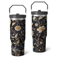 thumbnail image 1 of 30 Oz Tumbler Paisley Tumbler with Lid and Straw, Birthday Gift Cup for Friend Women Men Coffee Travel Mug Thanksgiving Day Halloween Christmas Gift Water Bottle, 1 of 7