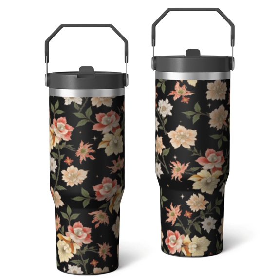30 Oz Tumbler Paisley Tumbler with Lid and Straw, Birthday Gift Cup for Friend Women Men Coffee Travel Mug Thanksgiving Day Halloween Christmas Gift Water Bottle