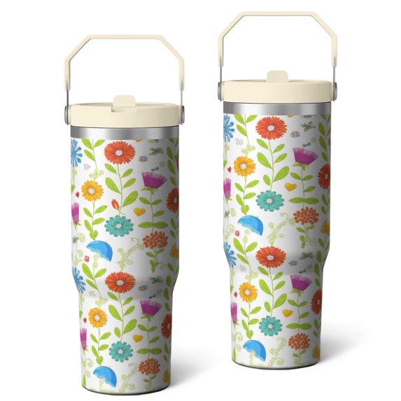 30 Oz Tumbler Paisley Tumbler with Lid and Straw, Birthday Gift Cup for Friend Women Men Coffee Travel Mug Thanksgiving Day Halloween Christmas Gift Water Bottle