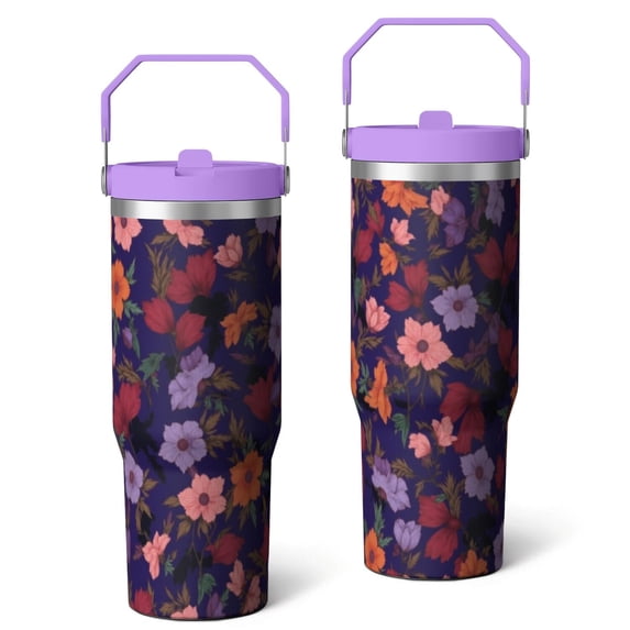 30 Oz Tumbler Paisley Tumbler with Lid and Straw, Birthday Gift Cup for Friend Women Men Coffee Travel Mug Thanksgiving Day Halloween Christmas Gift Water Bottle