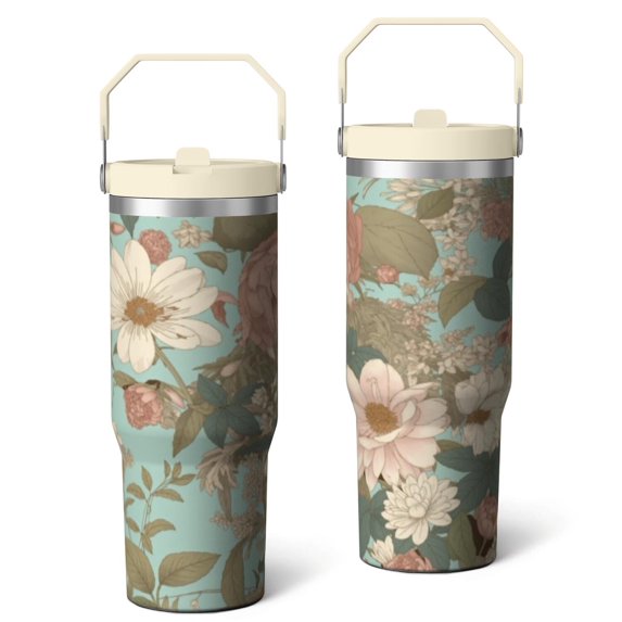 30 Oz Tumbler Paisley Tumbler with Lid and Straw, Birthday Gift Cup for Friend Women Men Coffee Travel Mug Thanksgiving Day Halloween Christmas Gift Water Bottle