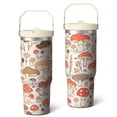 thumbnail image 1 of 30 Oz Tumbler Retro Mushroom Tumbler with Lid and Straw, Birthday Gift Cup for Friend Women Men Coffee Travel Mug Thanksgiving Day Halloween Christmas Gift Water Bottle, 1 of 7