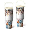 thumbnail image 1 of 30 Oz Tumbler Watercolor Pumpkin Tumbler with Lid and Straw, Birthday Gift Cup for Friend Women Men Coffee Travel Mug Thanksgiving Day Halloween Christmas Gift Water Bottle, 1 of 7