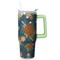 30 Oz Winter Holiday Tumbler With Handle, Snowman Coffee Travel Cup, Xmas Gifts