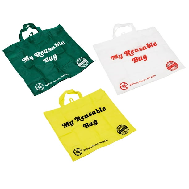 30 PACK Multi Color Reusable Grocery Bags Large Shopping Bags with Handles Fabric Tote Bags Merchandise Bags Gift Bags Foldable Eco Friendly Walmart Business Supplies