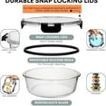 thumbnail image 1 of 30 PC Glass Food Storage Containers with Lids - Reusable Glass Meal Prep Containers for Lunch and Leftovers - Airtight & Leakproof Snap Locking Lids - Oven, Freezer, Microwave, Dishwasher Safe, 1 of 6