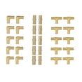 thumbnail image 1 of 30 PCS 1/2" Brass PEX Fittings 10 Each Elbow, TEE, Couple Reducer, 1 of 3