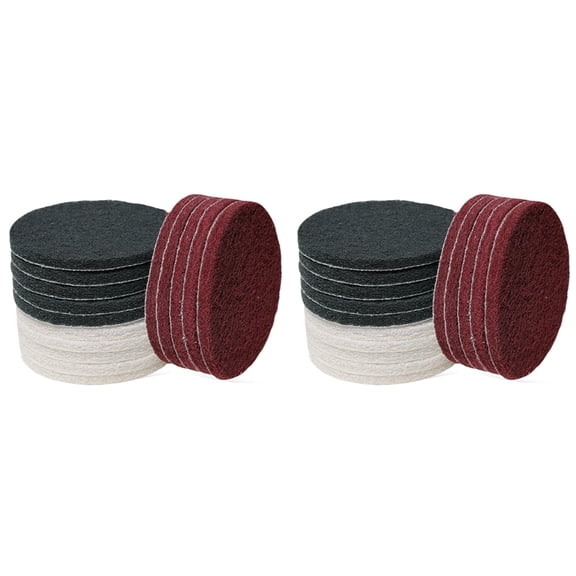 30 PCS 5 Inch Hoop and Loop Multipurpose Scrubber Scouring Pads - Flocking Scuff Pads, Conditioning Discs Polishing Pads