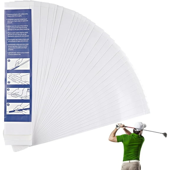 30 PCS/50 PCS Golf Grip Tape, Golf Grip Kit, Golf Club Grip Tape, 2" X 10" Golf Club Regripping Kit, Grip Tape for Golf Clubs, Double Sided Grip Tape Golf for Golf Club Regripping