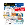 thumbnail image 1 of 30 PCS Airline Suitcase Stickers Retro Waterproof Skateboards Airline Boarding Pass Ticket Stickers, 1 of 5