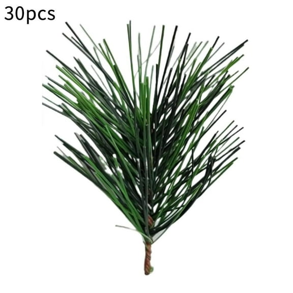 30 PCS Artificial Pine Branches,Fake Greenery Pine Needles,Small Christmas Twigs Wreath an Picks Stems Garland For Christmas