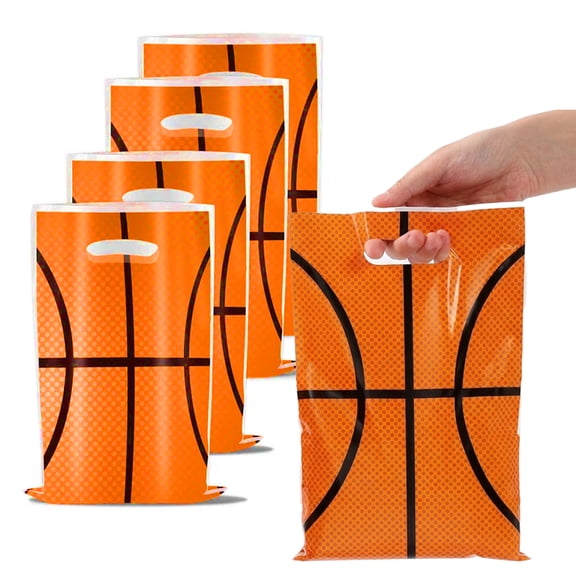 30 PCS Basketball Goodie Bags Basketball Party Favor Bags Party Supplies Decorations Basketball Gift Bags