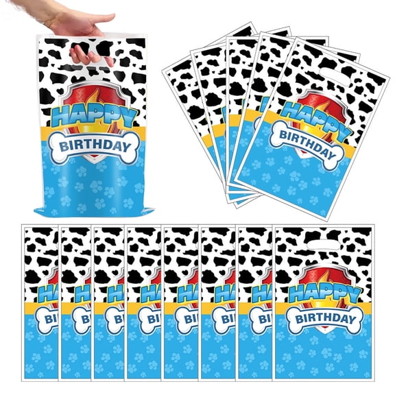 30 PCS Birthday Party Gift Bags Dog Party Bags Paw Patrol Gift Bags Paw Favor Bags Dog Theme Goodie Bags