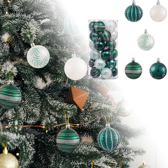 30 PCS Christmas Ball Ornaments 2.36 Inch Shatterproof Christmas Tree Decorations, Classic Christmas Bulbs for Xmas Tree Holiday Wreath Indoor Party Decor
