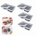 thumbnail image 1 of 30 PCS Condiment Container with Lid, Disposable Double Compartment Plastic Container for Sauce Snack,30 x Condiment Container,Transparent, 1 of 7