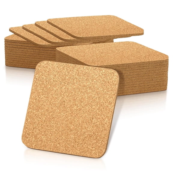 30 PCS Cork Coasters for Drinks to Protect Furniture - Absorbent are Ideal Home, Cafe and Hotel Use Coaster Desk Drink Coffee Table Kitchen Decor