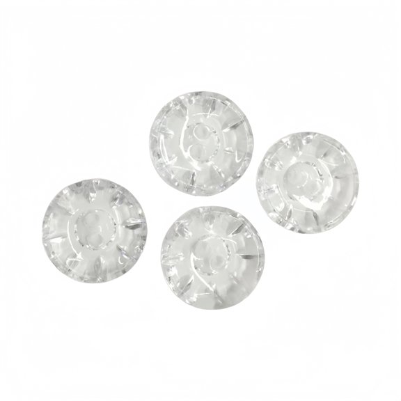 30 PCS Craft New Clear Flower Acrylic Buttons Sewing Craft 2 Holes Button for Clothes Decor