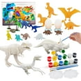 thumbnail image 1 of 30 PCS Crafts and Arts Set dinosaur Painting Kit, craft paint kit for kids boys, toddler supplies DIY arts and crafts toys, party favors for boys age 4-7 years old, Paint Your Own Dinosaur Animal Set, 1 of 6