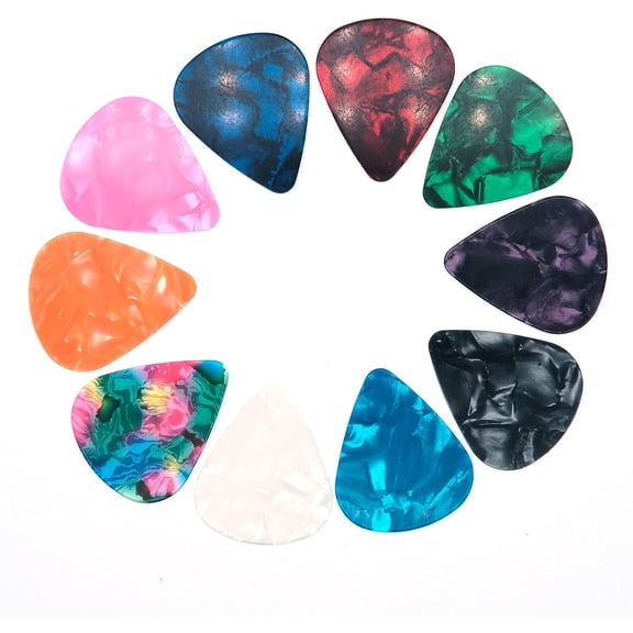 30 PCS Guitar Picks, 3 Different Thickness Abstract Art Colorful Celluloid Guitar Pick Plectrums For Bass, Electric, Acoustic Guitars Includes 0.46mm, 0.71mm, 0.96mm(Color Random)