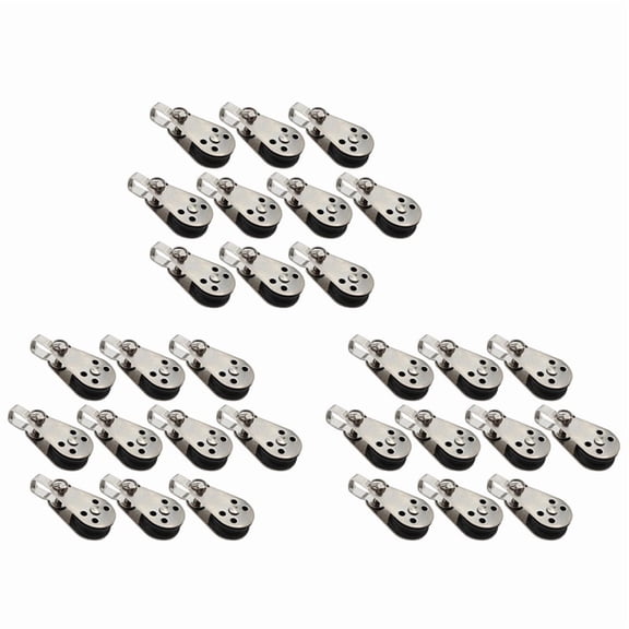 30 PCS Marine Boat Pulley Blocks Rope Stainless Steel 316 Kayak Canoe Anchor Trolley Kit Nylon Pad Eyes Boat Accessories