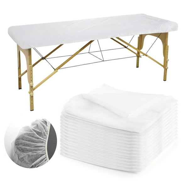 30 PCS Massage Table Sheets Disposable,Elastic Fitted Spa Bed Covers,Breathable Non Woven Fabric Massage Table Protector