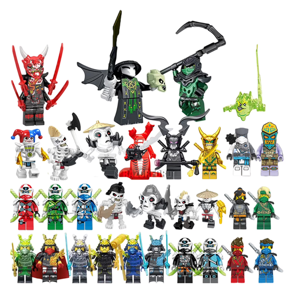 30 PCS Ninja Minifigures Interlocking Block Building Set, Creative Puzzle Toys for Children Christmas Gift Birthday Present