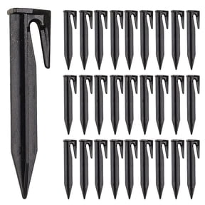 30 PCS Plastic Ground Stakes, 3.54 Inch Landscape Edging Nails, Heavy Duty Anchoring Pins for Lawn Cable, Signal Wire, Trimmer Line & Garden Boundary