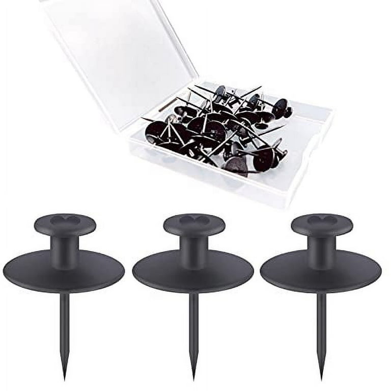 30 PCS Push Pins Picture Hanger Hooks Decorative Nails, Double Headed Thumb  Tacks for Wall Hangings, Rental Friendly Decor Small Hook Pins for Drywall