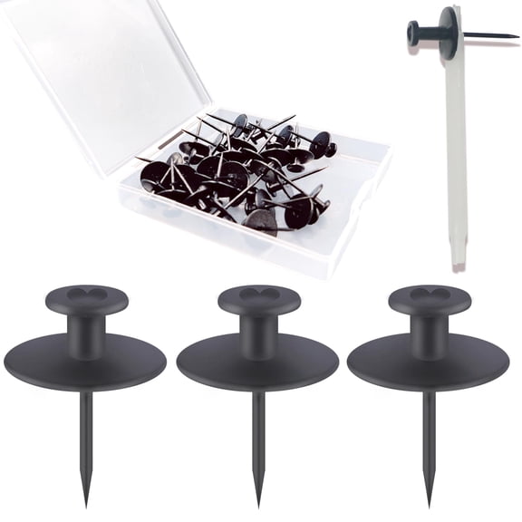 30 PCS Push Pins Picture Hangers Wall Hooks, Double Headed Thumb Tacks for Wall Hangings, Renter Friendly Decor Small Picture Frame Hangers for Drywall Cork Board Home Office Photo Decorations
