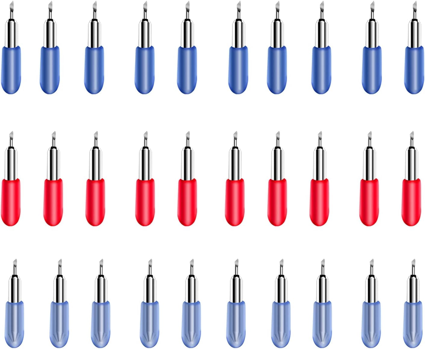 30 PCS Replacement Blades for Joy and Joy Xtra Machine,Fine Point Blades Include 45° Standard Blades,30°Shallow Cutting Blades and 60° Deep Cutting Vinyl Fabric Blades