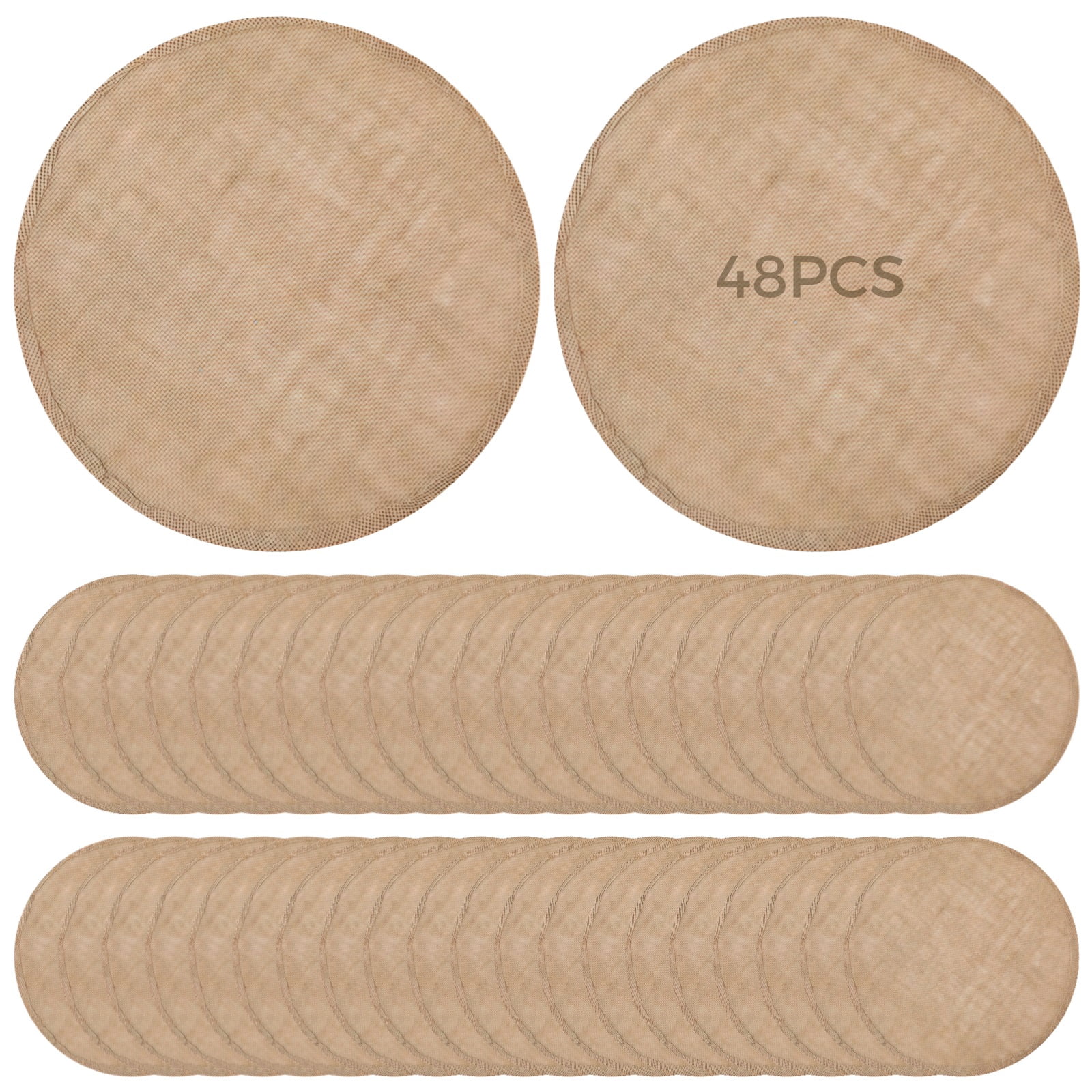30 PCS Round Burlap Placemats, 12 in Natural Jute Table Mats for Rustic Wedding Decor, Farmhouse Dining Setup, Picnic Events, Kitchen Table Settings, Reusable Charger Plate Mats