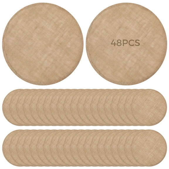 30 PCS Round Burlap Placemats, 12 in Natural Jute Table Mats for Rustic Wedding Decor, Farmhouse Dining Setup, Picnic Events, Kitchen Table Settings, Reusable Charger Plate Mats