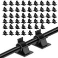 thumbnail image 1 of 30 PCS Small Cable Clips, Self-Adhesive Cable Organisers, 4 Adjustable Sticky Cable Tidy Clips Wire Management Cable Holder for Car, Homes, Under Desk, Offices, Black(18mm x 13mm), 1 of 5