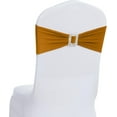 thumbnail image 1 of 30 PCS Spandex Chair Sashes Bows Stretch Chair Cover Band with Buckle Slider Universal Elastic Chair Ties for Wedding Banquet Party Event Decoration (Gold), 1 of 14