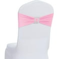thumbnail image 1 of 30 PCS Spandex Chair Sashes Bows Stretch Chair Cover Band with Buckle Slider Universal Elastic Chair Ties for Wedding Banquet Party Event Decoration (Pink), 1 of 13