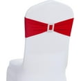 thumbnail image 1 of 30 PCS Spandex Chair Sashes Bows Stretch Chair Cover Band with Buckle Slider Universal Elastic Chair Ties for Wedding Banquet Party Event Decoration (Ruby), 1 of 13