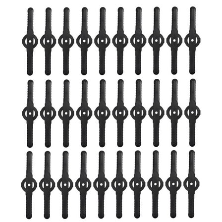 30 PCS String Trimmer Head Blades Replace, Weed Eater Wacker Blades Plastic Replacement, Universal Weed Warrior Trimmer Head, Cutter Accessories for Cordless Grass Trimmer Lawn Mowers, Black
