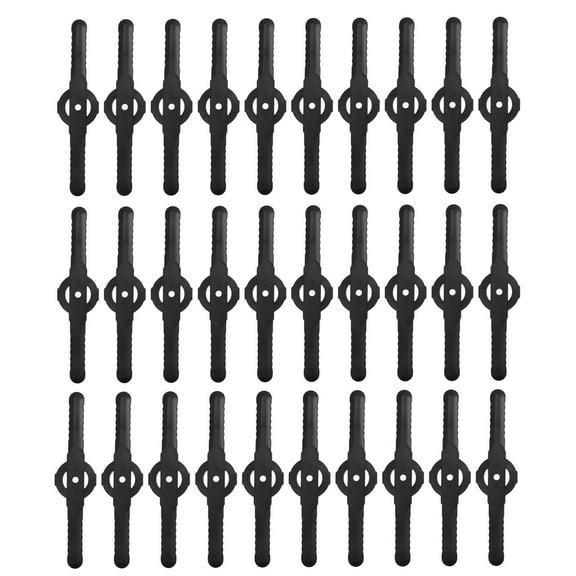 30 PCS String Trimmer Head Blades Replace, Weed Eater Wacker Blades Plastic Replacement, Universal Weed Warrior Trimmer Head, Cutter Accessories for Cordless Grass Trimmer Lawn Mowers, Black