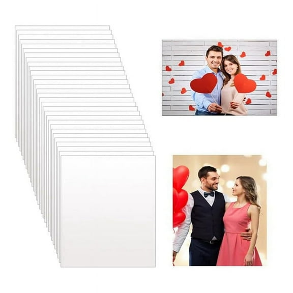 30 PCS Sublimated Aluminum Photo Blanks Heat Transfer Metal Photo Plates 0.45mm for DIY Printing Living Room Bedroom