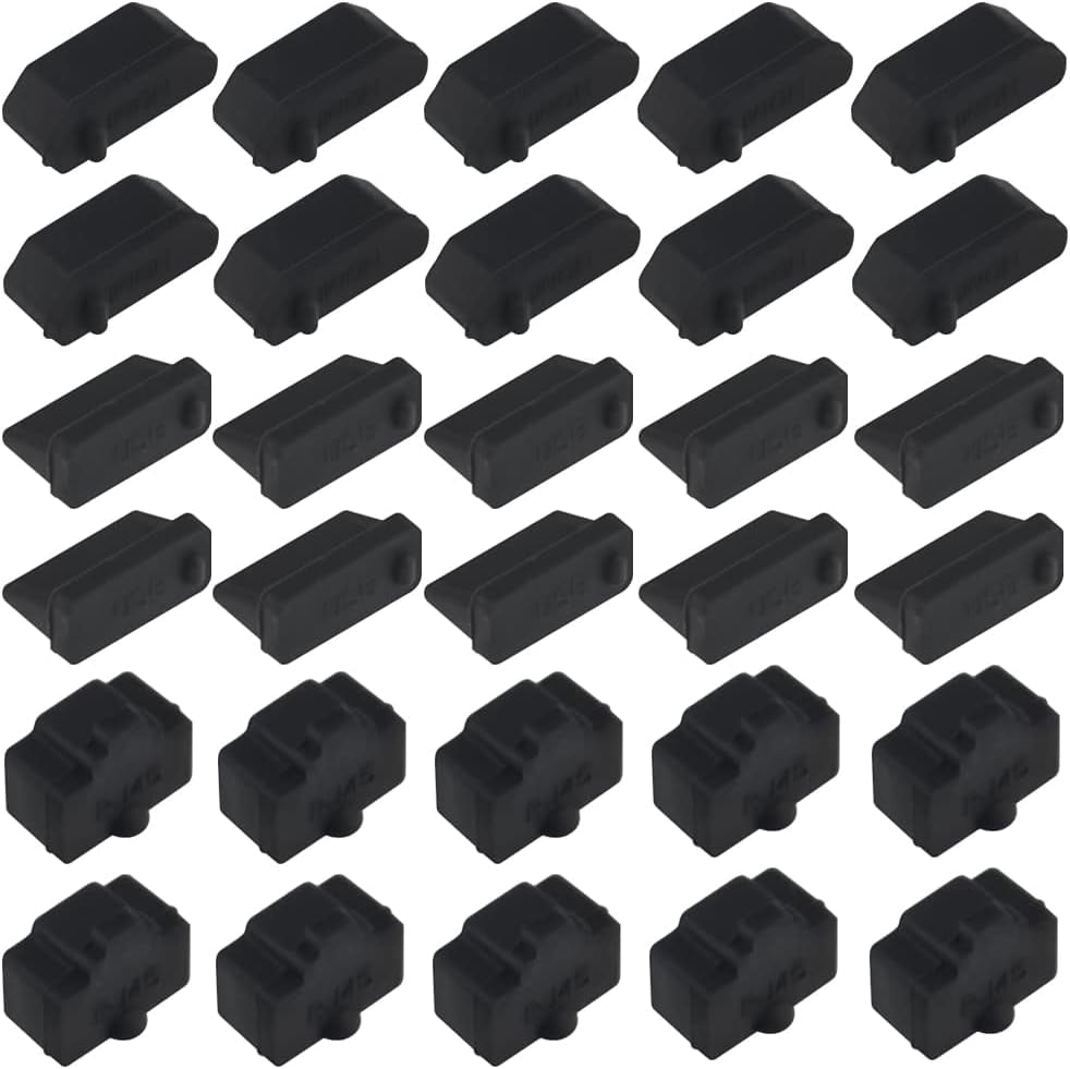 30 PCS USB Port Cover Silicone Anti Dust Protection Caps, Dust Plug for ...